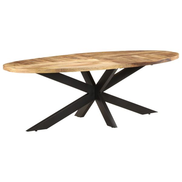 vidaXL Τραπεζαρία 240 x 100 x 75 εκ. από Ακατέργαστο Ξύλο Μάνγκο