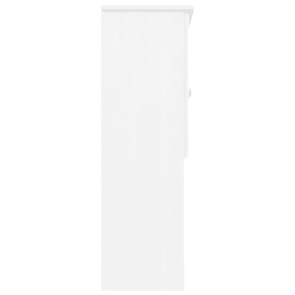 vidaXL Πάνω Ντουλάπι-Βιτρίνα ALTA Λευκό 77x30x92 εκ. Μασίφ Ξύλο Πεύκου