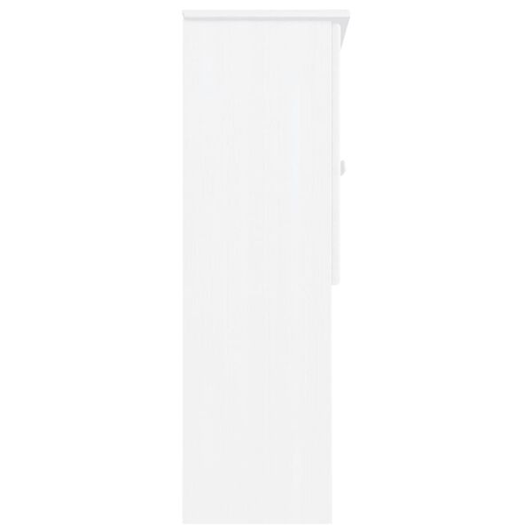 vidaXL Πάνω Ντουλάπι-Βιτρίνα ALTA Λευκό 77x30x92 εκ. Μασίφ Ξύλο Πεύκου
