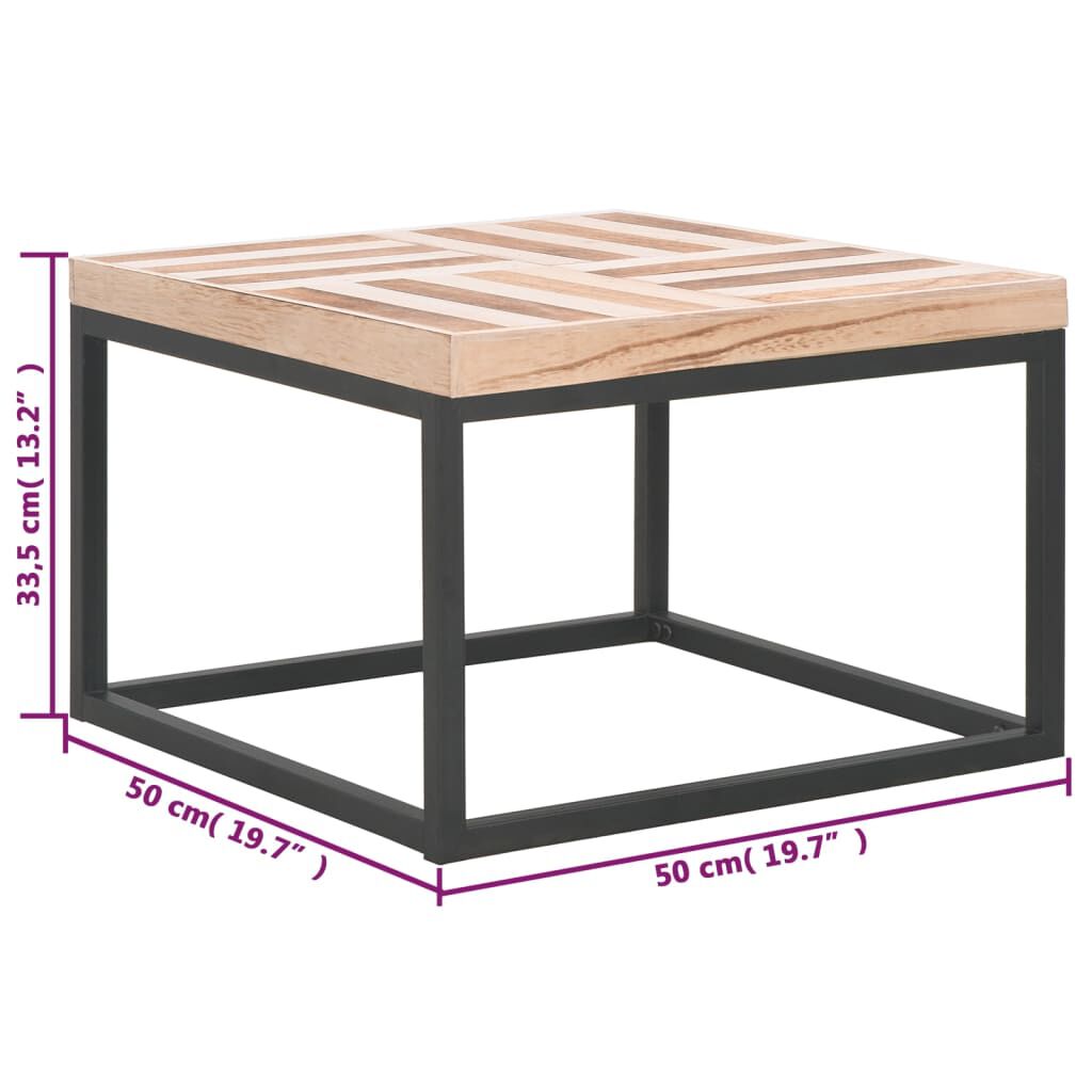 vidaXL Τραπεζάκι Σαλονιού 50 x 50 x 33,5 εκ. από Μασίφ Ξύλο