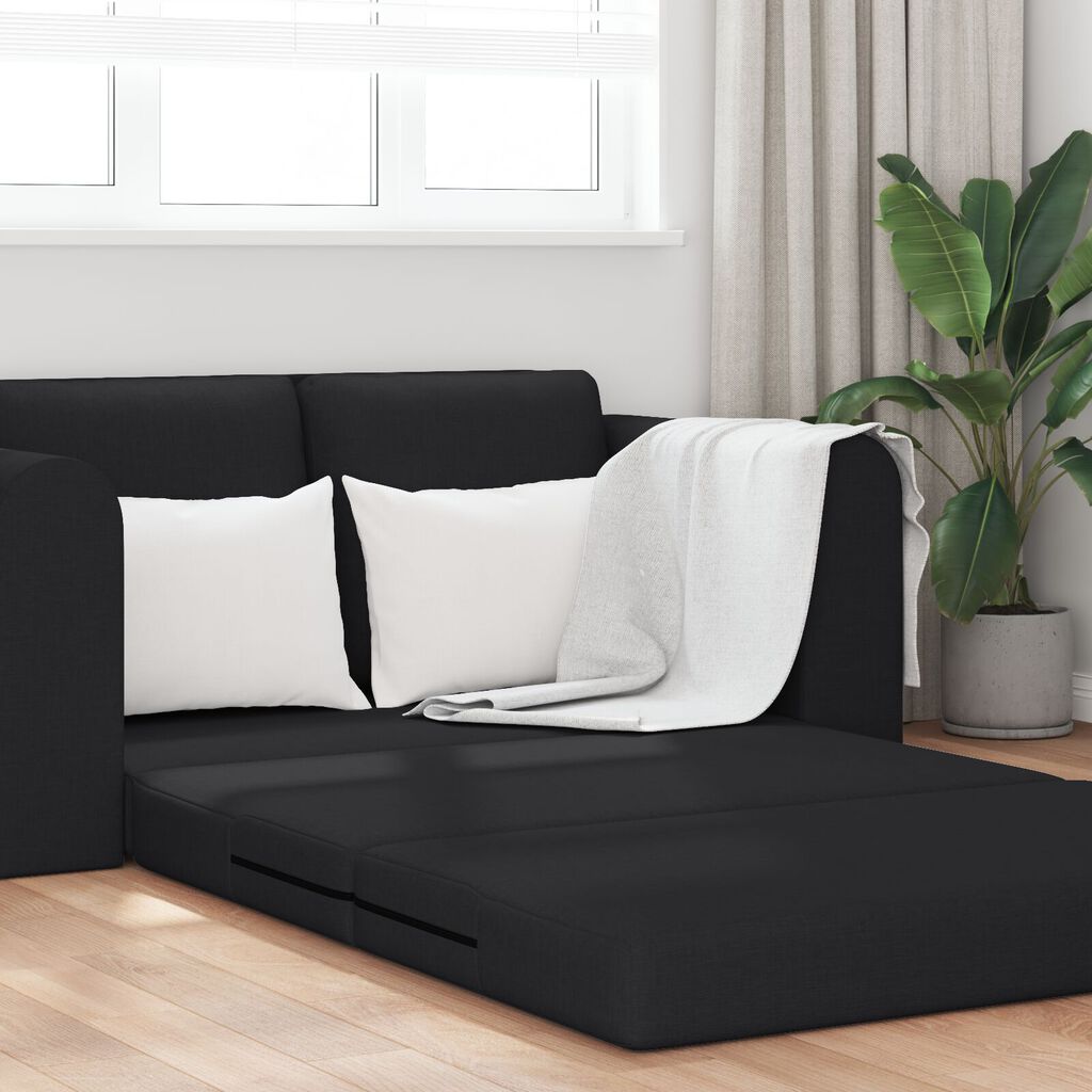 vidaXL Καναπές Κρεβάτι 2 σε 1 Μαύρος 148x71x83 εκ.
