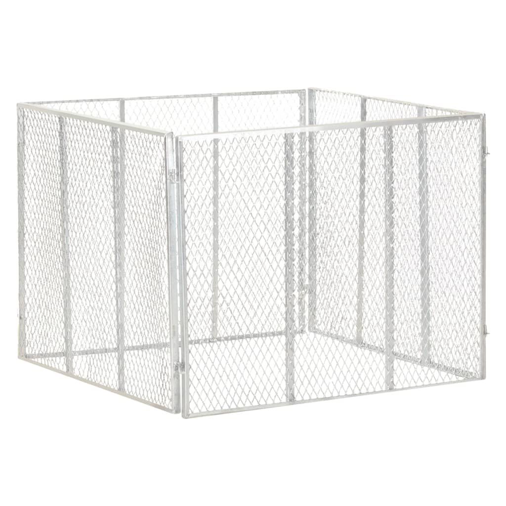 vidaXL Κομποστοποιητής Κήπου 100 x 100 x 77 εκ. Γαλβανισμένος Σίδηρος