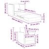vidaXL Καναπές-Κρεβάτι Δαπέδου 2σε1 Καπουτσ. 112x174x55 εκ. Συνθ.Δέρμα