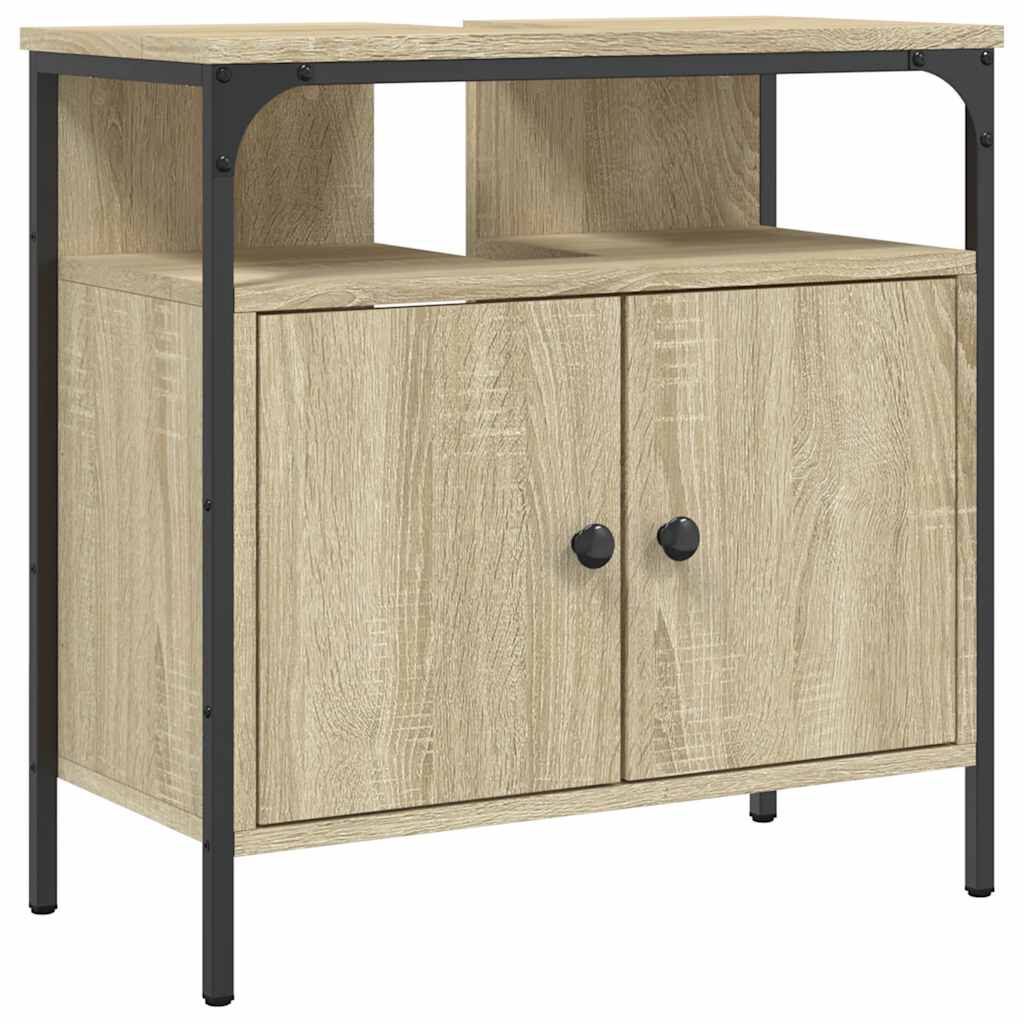 vidaXL Ντουλάπι Νιπτήρα Μπάνιου Sonoma Δρυς 60x30x60 εκ. Επεξ. Ξύλο