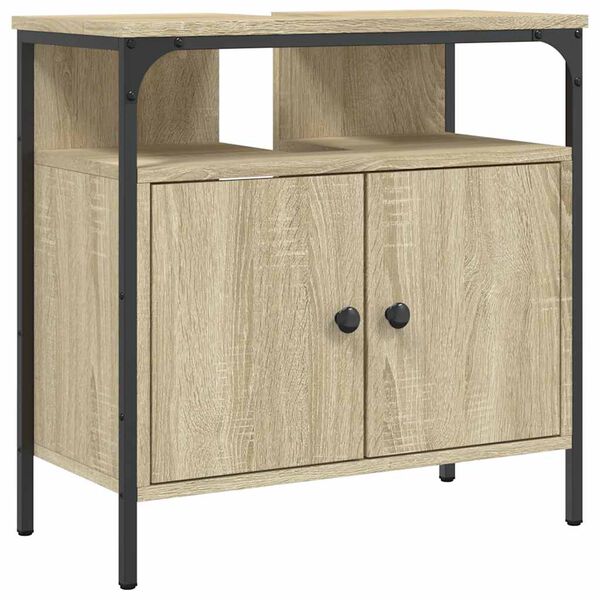 vidaXL Ντουλάπι Νιπτήρα Μπάνιου Sonoma Δρυς 60x30x60 εκ. Επεξ. Ξύλο