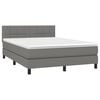 vidaXL &Kappa;&rho;&epsilon;&beta;ά&tau;&iota; Boxspring &mu;&epsilon; &Sigma;&tau;&rho;ώ&mu;&alpha; & LED &Sigma;&kappa;.&Gamma;&kappa;&rho;&iota; 140x190 &epsilon;&kappa; &Upsilon;&phi;&alpha;&sigma;&mu;ά&tau;&iota;&nu;&omicron;