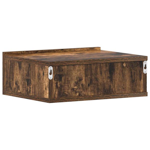 vidaXL Κομοδίνα Κρεμαστά 2 τεμ. Καπνιστή Δρυς 40x30x15εκ Επεξεργ. Ξύλο