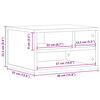 vidaXL Βάση Εκτυπωτή Καπνιστή Δρυς 40x32x22,5 εκ. Επεξεργασμένο Ξύλο