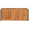 vidaXL Ζαρντινιέρα Κήπου 110x45x44 εκ. Μασίφ Ξύλο Ακακίας/Ατσάλι