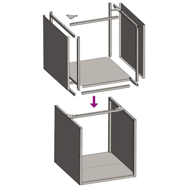 vidaXL Ράφι Καυσόξυλων Λευκό 40x40x40 εκ. Χάλυβας ψυχρής έλασης