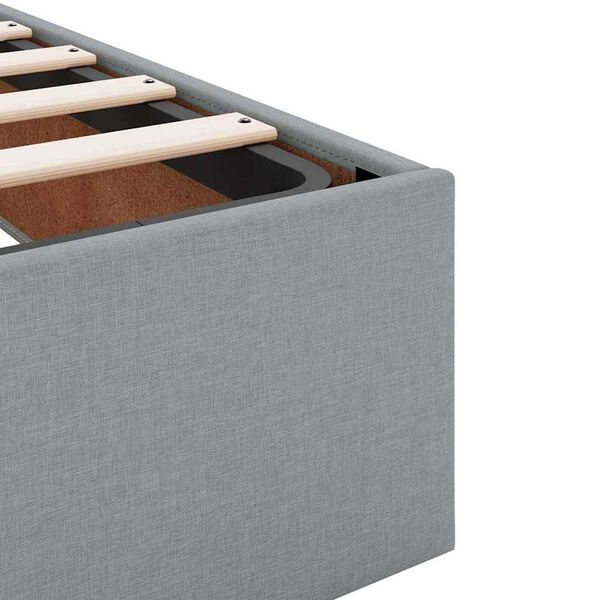 vidaXL Σκελετός Κρεβατιού Άλλο Ανοιχτό γκρι 180 x 200 cm ύφασμα