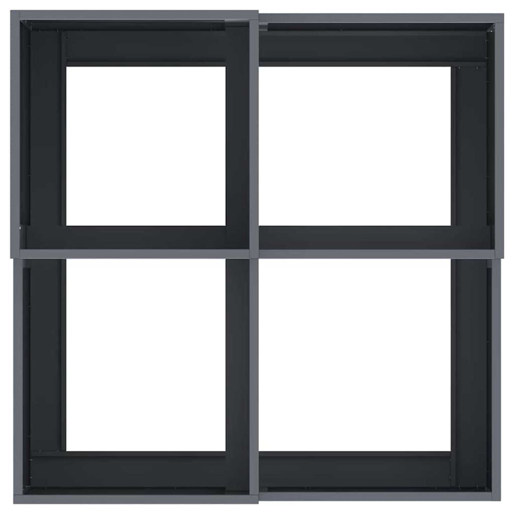vidaXL Γλάστρα Κήπου Ανθρακί 80 x 80 x 48 εκ. Ατσάλι