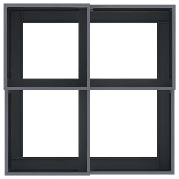 vidaXL Γλάστρα Κήπου Ανθρακί 80 x 80 x 48 εκ. Ατσάλι