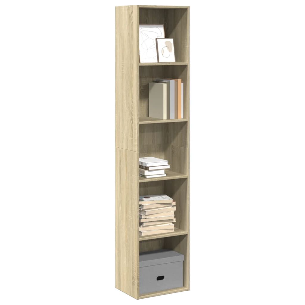 vidaXL Βιβλιοθήκη Sonoma Δρυς 40x30x189 εκ. από Επεξεργασμένο Ξύλο