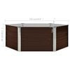 vidaXL Ζαρντινιέρα Ψηλή Καφέ 129 x 129 x 46 εκ. Γαλβανισμένος Χάλυβας