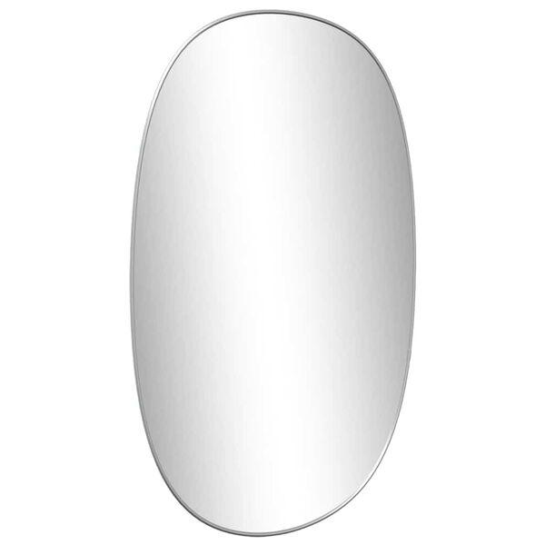 vidaXL Καθρέφτης Τοίχου Ασημί 80x50 εκ.