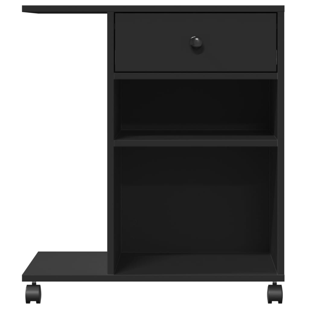 vidaXL Βάση Εκτυπωτή με Ρόδες Μαύρο 60x40x68,5 εκ.