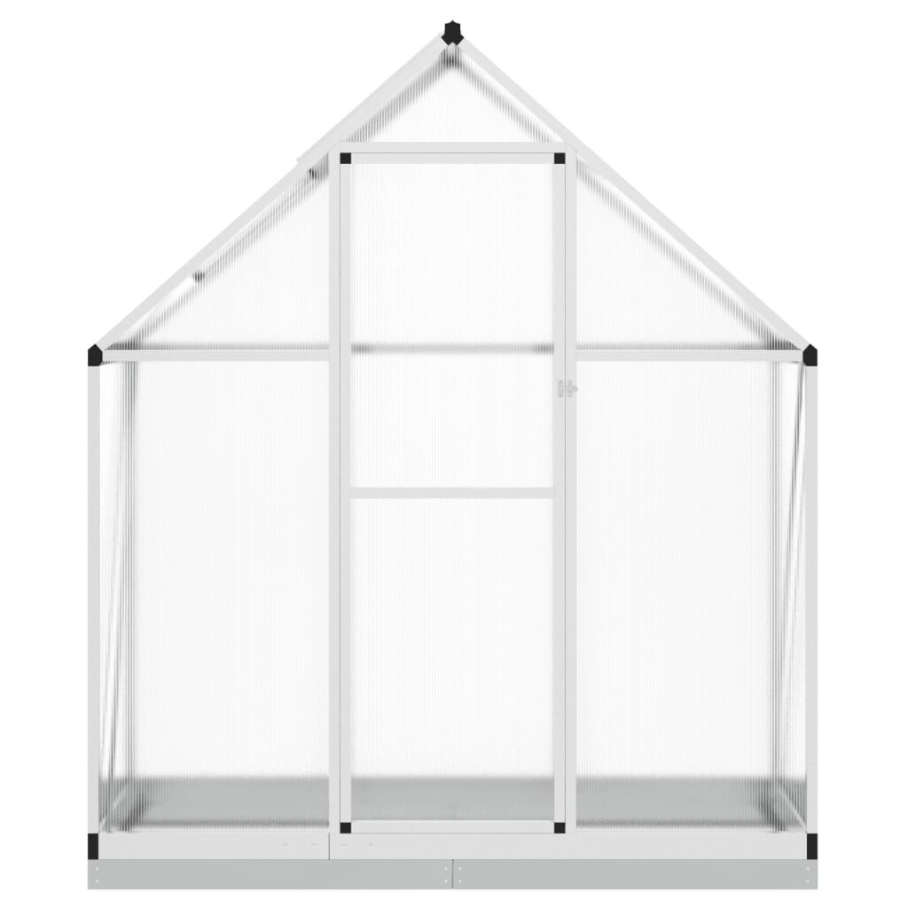 vidaXL Θερμοκήπιο με Πλαίσιο Βάσης Ασημί 169x58x202 εκ. Αλουμίνιο