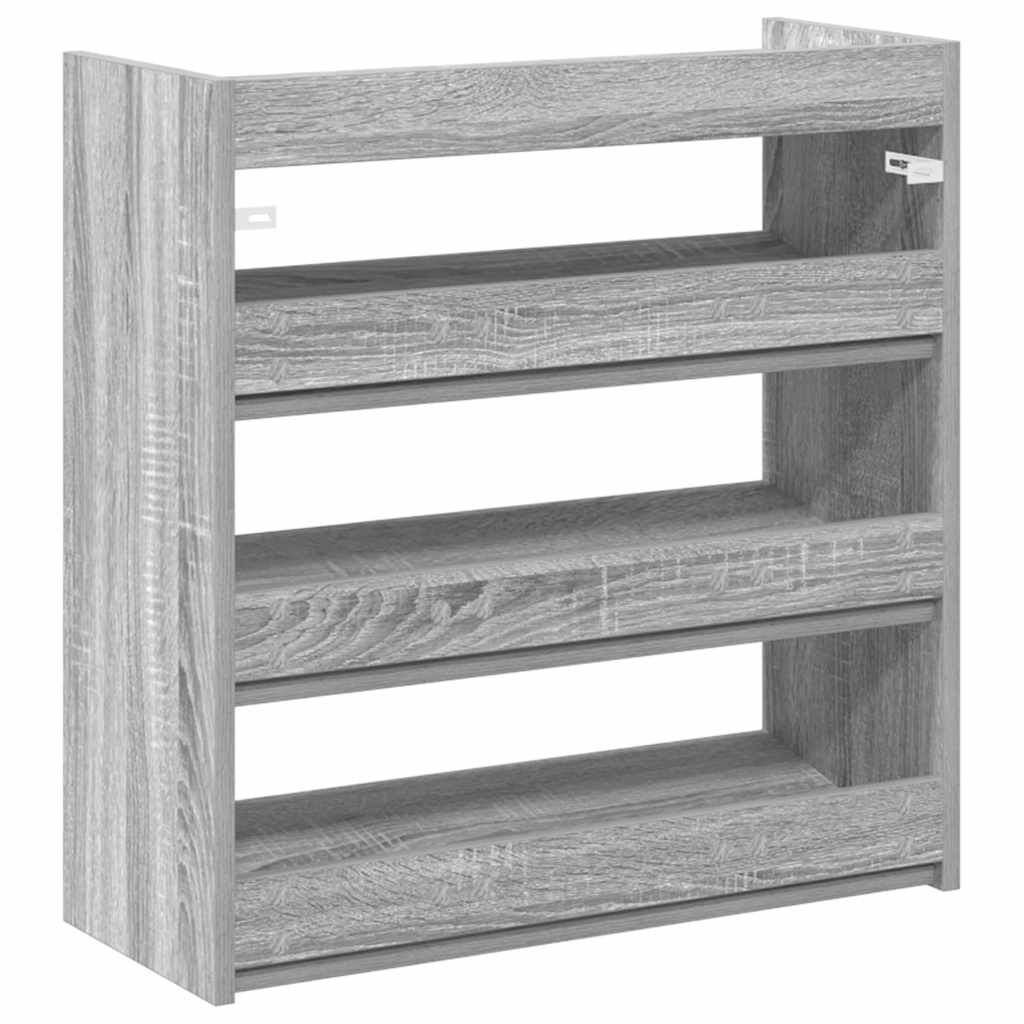 Ράφι παπουτσιών vidaXL Γκρι Sonoma 60x25x62 cm Κατασκευασμένο ξύλο