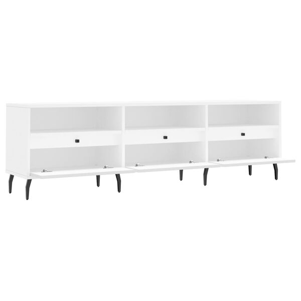 vidaXL Έπιπλο Τηλεόρασης Λευκό 150x30x44,5 εκ. Επεξεργασμένο Ξύλο