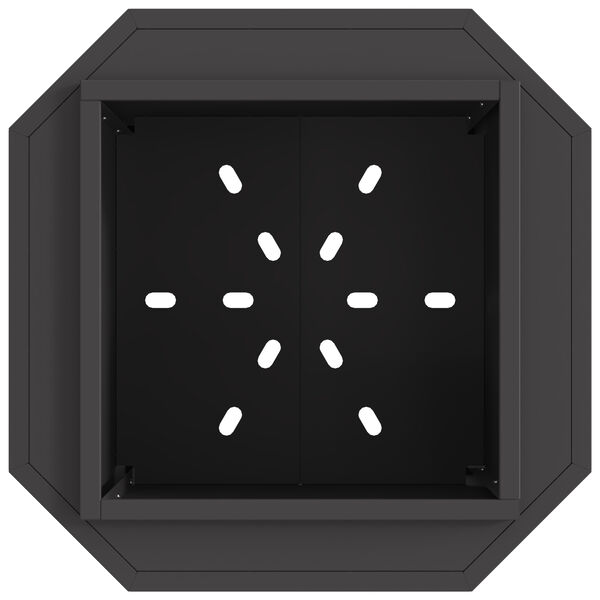 vidaXL Άκαπνος Φλοτέρ Μαύρο 48x48x51 εκ. από Ατσάλι
