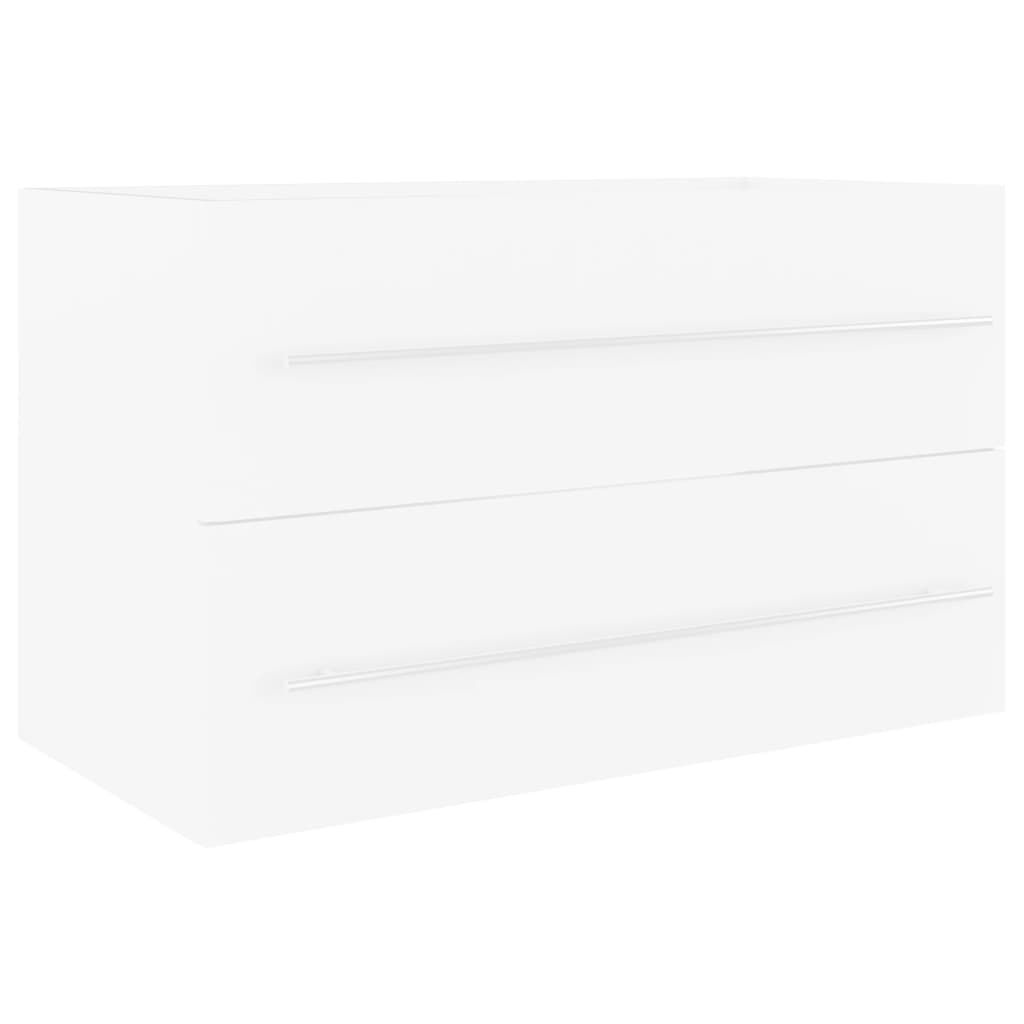 vidaXL Ντουλάπι Νιπτήρα Λευκό 80 x 38,5 x 48 εκ. από Επεξ. Ξύλο