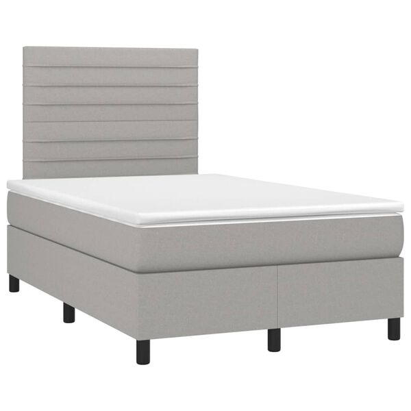vidaXL &Kappa;&rho;&epsilon;&beta;ά&tau;&iota; Boxspring &mu;&epsilon; &Sigma;&tau;&rho;ώ&mu;&alpha; & LED &Alpha;&nu;.&Gamma;&kappa;&rho;&iota; 120x200 &epsilon;&kappa; &Upsilon;&phi;&alpha;&sigma;&mu;ά&tau;&iota;&nu;&omicron;