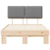 vidaXL Σκελετός Κρεβατιού με Επενδεδυμένο Κεφαλάρι Ανοιχτό γκρι