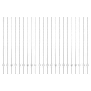 vidaXL Πό posts φράχτη 44 pcs Ασημί 200 cm Ατσάλι