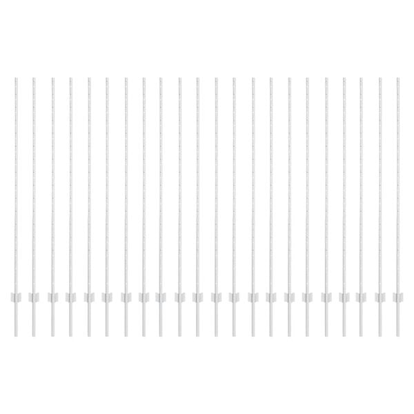 vidaXL Πό posts φράχτη 44 pcs Ασημί 200 cm Ατσάλι