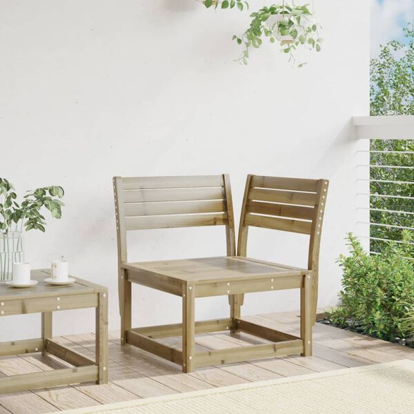 vidaXL Καναπές Κήπου Γωνιακός 73x73x78 εκ. Επεξ. Πεύκου
