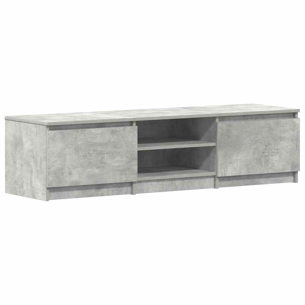 vidaXL Έπιπλο Τηλεόρασης Γκρι Σκυροδέματος 140x40x35,5 εκ. Επεξ. Ξύλο