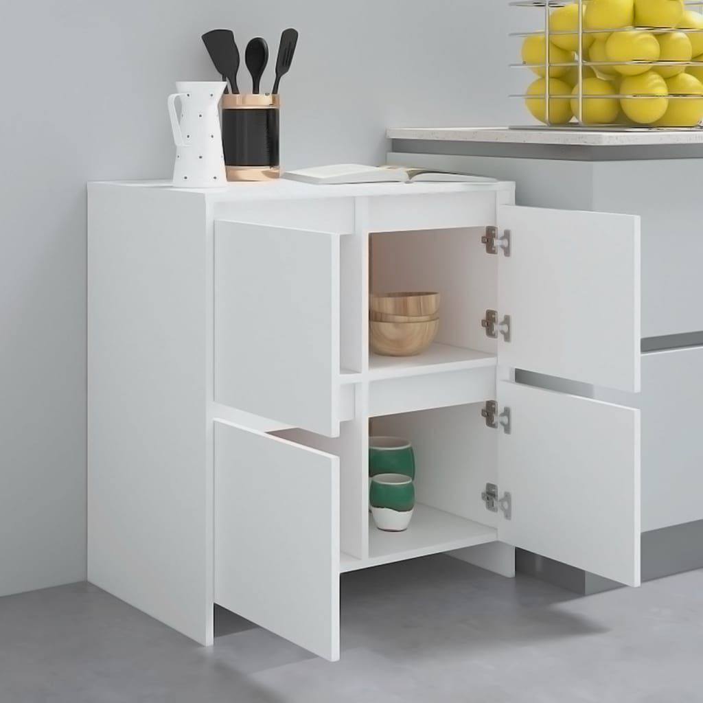 vidaXL Ντουλάπια 2 τεμ. Λευκά 70 x 41 x 75 εκ. από Επεξ. Ξύλο