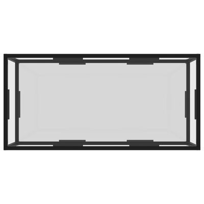 vidaXL Τραπεζάκι Σαλονιού Διαφανές 100 x 50 x 35 εκ. από Ψημένο Γυαλί