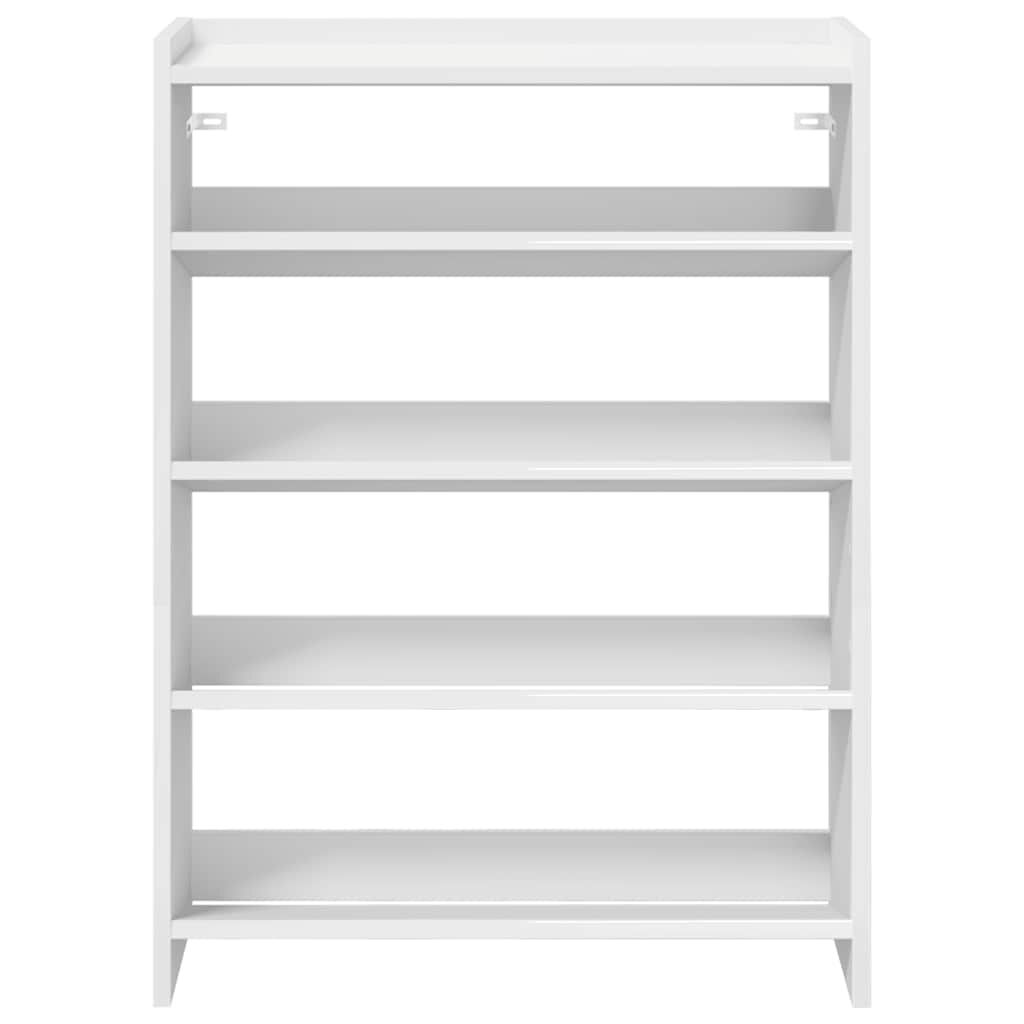 Ράφι παπουτσιών vidaXL Λευκό 60x25x81 cm Κατασκευασμένο ξύλο