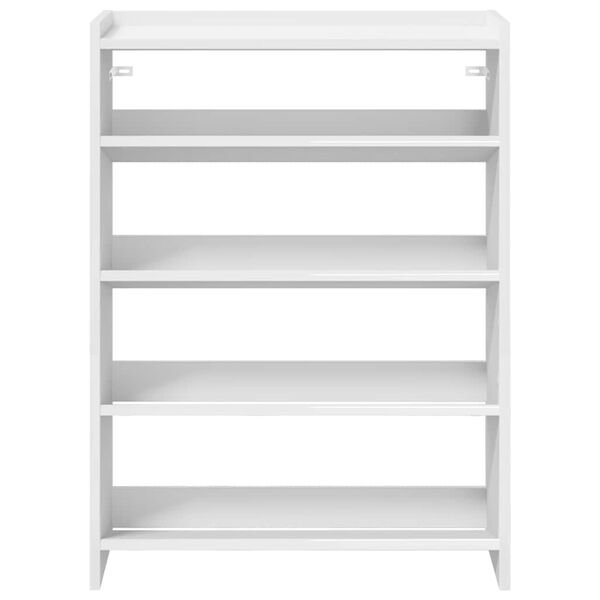 Ράφι παπουτσιών vidaXL Λευκό 60x25x81 cm Κατασκευασμένο ξύλο