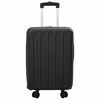 vidaXL Βαλίτσα με κλειδαριά Μαύρο 34 x 23 x 55.5 εκ. ΑΒΣ Πλαστικό
