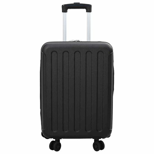 vidaXL Βαλίτσα με κλειδαριά Μαύρο 34 x 23 x 55.5 εκ. ΑΒΣ Πλαστικό