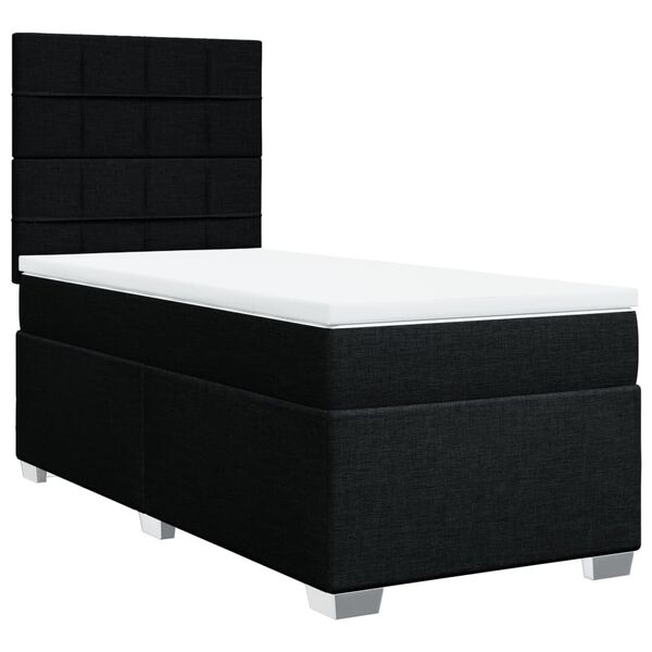 vidaXL &Kappa;&rho;&epsilon;&beta;ά&tau;&iota; Boxspring &mu;&epsilon; &Sigma;&tau;&rho;ώ&mu;&alpha; &Mu;&alpha;ύ&rho;&omicron; 80 x 200 &epsilon;&kappa;. &Upsilon;&phi;&alpha;&sigma;&mu;ά&tau;&iota;&nu;&omicron;