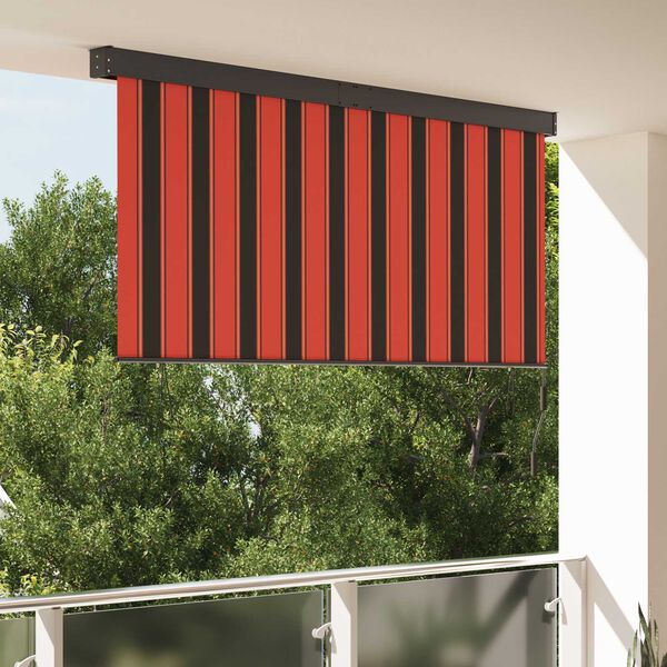 vidaXL Εξωτερικό ρολό Ριγέ πορτοκαλί και καφέ 220 x 250 cm ύφασμα