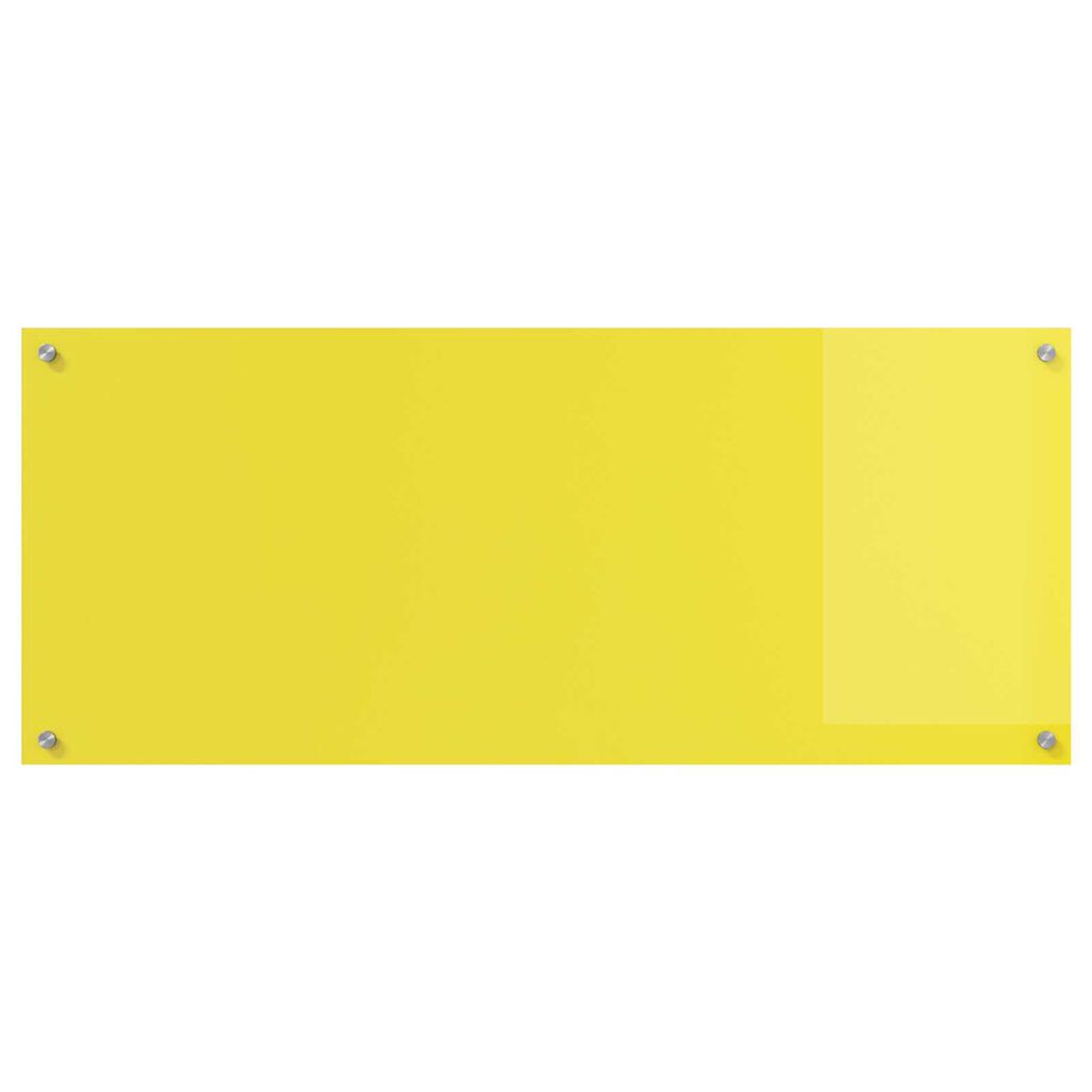 vidaXL Κουζίνα Πίσω Παραθυρόφυλλο Κίτρινο 120x50x0,6 εκ. Θερμαινόμενο Γυαλί