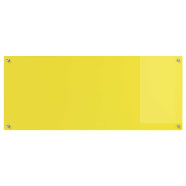 vidaXL Κουζίνα Πίσω Παραθυρόφυλλο Κίτρινο 120x50x0,6 εκ. Θερμαινόμενο Γυαλί