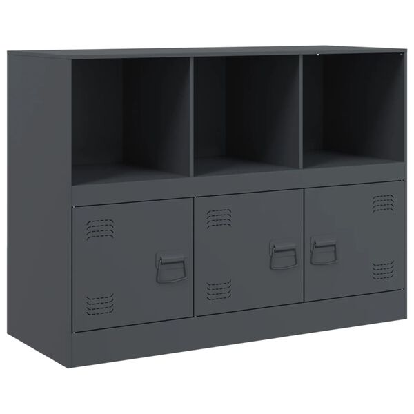 vidaXL Μπουφές Ανθρακί 99x39x73 εκ. από Ατσάλι