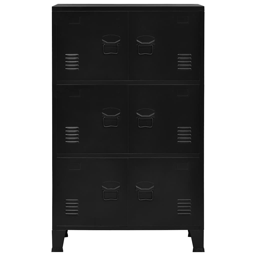 vidaXL Αρχειοθήκη Βιομηχανικού Στιλ Μαύρη 75 x 40 x 120 εκ. Ατσάλινη