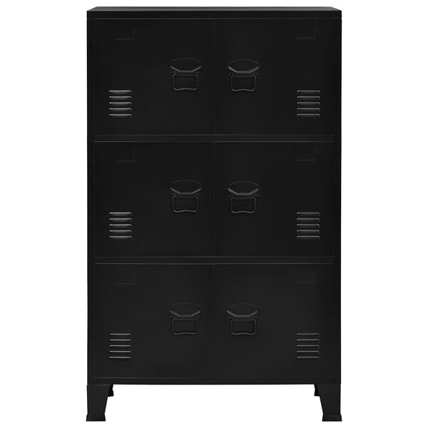 vidaXL Αρχειοθήκη Βιομηχανικού Στιλ Μαύρη 75 x 40 x 120 εκ. Ατσάλινη