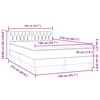 vidaXL &Kappa;&rho;&epsilon;&beta;ά&tau;&iota; Boxspring &mu;&epsilon; &Sigma;&tau;&rho;ώ&mu;&alpha; & LED &Rho;&omicron;&zeta; 140x210 &epsilon;&kappa;. &Beta;&epsilon;&lambda;&omicron;ύ&delta;&iota;&nu;&omicron;