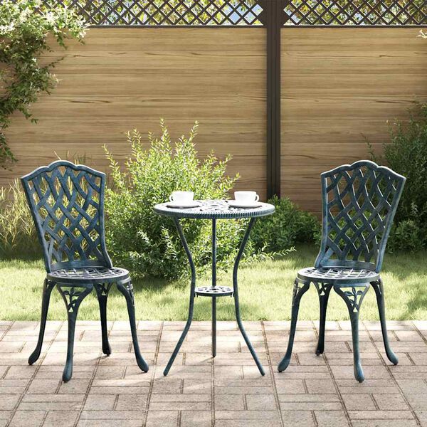 vidaXL Καρέκλα Κήπου 2 pcs Πράσινο 55 x 56.5 x 91εκ Αλουμίνιο
