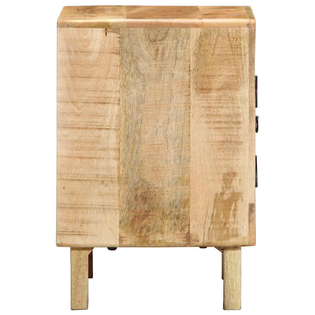 vidaXL Κομοδίνο 2 τεμάχια 40x32x46 cm Στερεό ξύλο Rough Mango