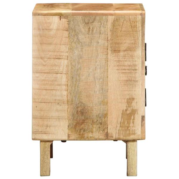 vidaXL Κομοδίνο 2 τεμάχια 40x32x46 cm Στερεό ξύλο Rough Mango