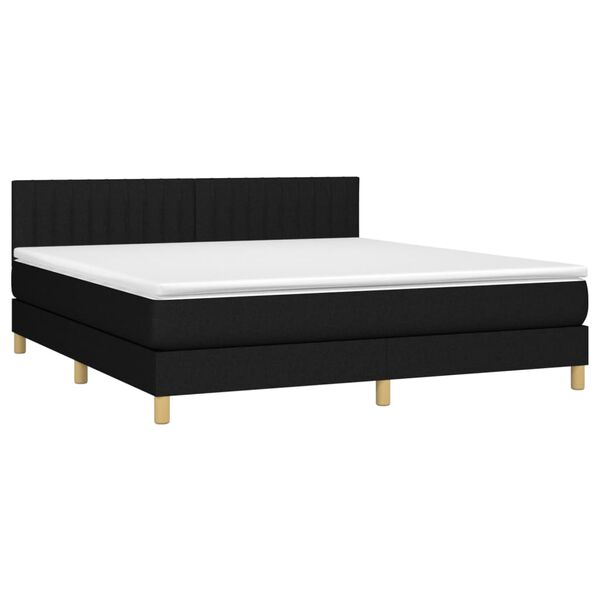 vidaXL &Kappa;&rho;&epsilon;&beta;ά&tau;&iota; Boxspring &mu;&epsilon; &Sigma;&tau;&rho;ώ&mu;&alpha; &Mu;&alpha;ύ&rho;&omicron; 160x200 &epsilon;&kappa;. &Upsilon;&phi;&alpha;&sigma;&mu;ά&tau;&iota;&nu;&omicron;